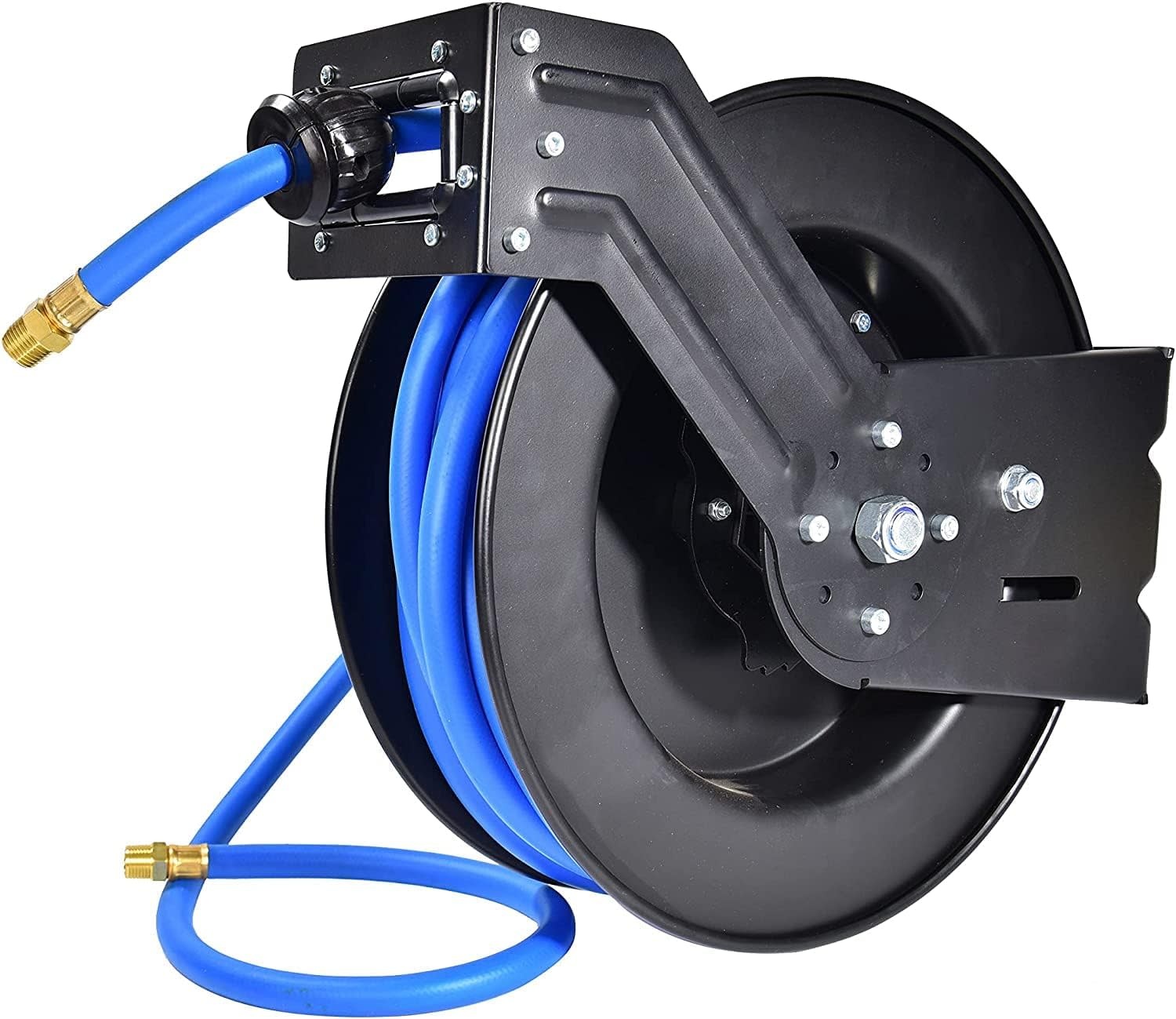 Retractable Air Hose Reel 1/2 in x 50 ft Wall Mount, EASYUSE 1/2