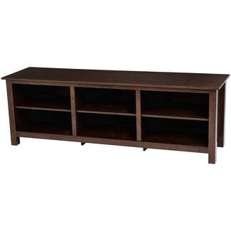 Rockpoint Argus 70-Inch Wood TV Stand Media Console, Acajou Brown
