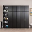 Prepac Elite 2 Door Stackable Wall Mounted Storage Cabinet, 16" D x 32" W x 24" H, Black