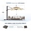 BLUU REDWOOD 11 FT 2 Tier Patio Umbrella Offset Cantilever Outdoor Umbrella Aluminum Market Hanging Umbrellas with 360degree Rotation Device and Unlimited Tilting System & Cross Base (Ivory Beige)
