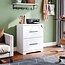 DEVAISE 2-Drawer Wood Lateral File Cabinet with Lock for Office Home, White