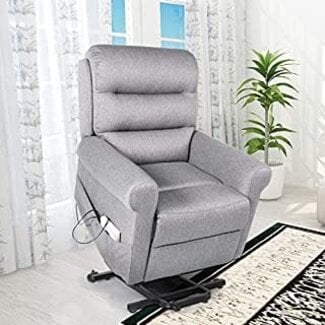 Recliner Chair Home Single Sofa Furniture with Comfortable Fabric Seat and Backrest Theater Seating for Living Room,Grey