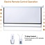 Auto Motorized Projector Screen with Remote Control, 120 inch, 4:3 Aspect Ratio, Wall/Ceiling Mounted Electric Movie Screen Wrinkle-Free, Great for Home Office Theater TV, Silver