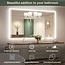 TokeShimi LED Mirror for Bathroom 60-36 Inch Vanity Make up Mirror with Light 3-Color dimmable Mirror Anti-Fog Touch Switch Wall Mounted Smart Mirror with Adjustable Lights White/Warm/Natural