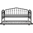 Novogratz Bushwick Metal Bed with Headboard and Footboard | Modern Design | Queen Size - Grey