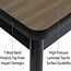 Correll 30"x48" Office & Utility Work Table, Durable Walnut High-Pressure Laminate Top, Standard 29" Height, Rock Solid Commercial Quality, Black Steel Frame, Made in The USA