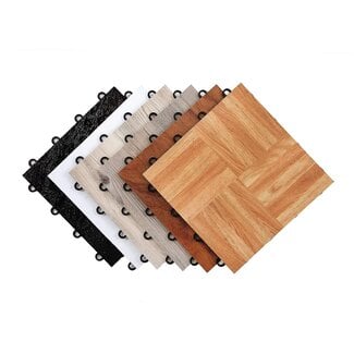IncStores 3/8" Thick Snap Together Dance Flooring Tiles  12x12 Printed Vinyl Dance Floor Tiles for Practice & Performance  Barnwood  52 Tile Pack