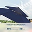 BLUU REDWOOD 11 FT 2 Tier Patio Umbrella Offset Cantilever Outdoor Umbrella Aluminum Market Hanging Umbrellas with 360degree Rotation Device and Unlimited Tilting System & Cross Base (Navy Blue)