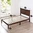 Zinus Adrian Wood Rustic Style Platform Bed with Headboard / No Box Spring Needed / Wood Slat Support, Twin