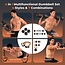 FEIERDUN Adjustable Dumbbells, 50lbs Free Weight Set with Connector, 4 in1 Dumbbells Set Used as Barbell, Kettlebells, Push up Stand, Fitness Exercises for Home Gym Suitable Men/Women