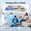 Rintuf Portable Air Conditioner, 10000 BTU Portable AC Unit with Dehumidifier & Fan, Up to 450 Sq.Ft, 24H On/Off Timer, Quiet Air Conditioner Portable for Room, Window Mount Kit & Remote Control