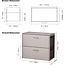TOPSKY 2 Drawers Wood Lateral File Cabinet for Letter Size/A4/Legal File Full Extension Soft Close Concealed Slide (Espresso Gray)