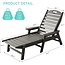 Ciokea Chaise Lounge for Outdoor, Patio Lounge Chairs for Outside, Foldable Chaise Lounge Chair with 5 Positions, Plastic Lounge Chair for Pool Poolside Deck Beach Backyard Lawn, Black