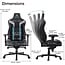 EUREKA ERGONOMIC Python Gaming Chair, Computer Gamer Chair with Lumbar Support, High Back Office Chair 4.7in Seat Thicker Cushion, Most Comfortable Home Office Chair for Back Pain Women, MenÃ¯Â¼Ë†BlueÃ¯Â¼â€°