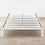 Mellow Rocky Base E 14" Platform Bed Heavy Duty Steel White, w/ Patented Wide Slats (No Box Spring Needed)- King