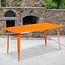 Flash Furniture Charis Commercial Grade 31.5" x 63" Rectangular Orange Metal Indoor-Outdoor Table