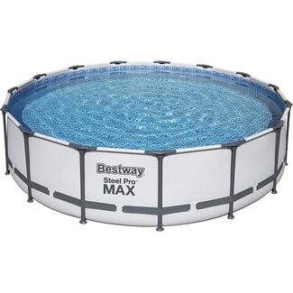 Bestway: Steel Pro MAX 15' X 42" Above Ground Pool Set - 3955 Gallon, Outdoor Family Pool, Corrosion & Puncture Resistant, Includes Filter, Pump, Ladder & Cover