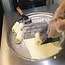 Mvckyi Round Fried Ice Cream Roll Machine, Commercial 22'' Stir Fry Ice Cream Maker, Electric Frozen Yogurt Flat Plate Ice Pan Rolled Machine , 900W
