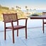 Vifah Malibu Outdoor 5-Piece Wood Patio Dining Set with Stacking Chairs