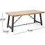 Christopher Knight Home Obharnait Industrial Dining Table, Teak Finish, Rustic Metal