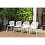 Amazonia | Ideal for Patio and Outdoors, White Beira 4-Piece Dining Chairs | Aluminum Legs and Resin Seat