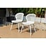 Amazonia | Ideal for Patio and Outdoors, White Beira 4-Piece Dining Chairs | Aluminum Legs and Resin Seat