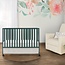 Dream On Me Quinn Full-Size Folding Crib in Olive, Removeable Wheels, Modern Nursey, Adjustable Mattress Support, Portable Crib, Patented Folding System