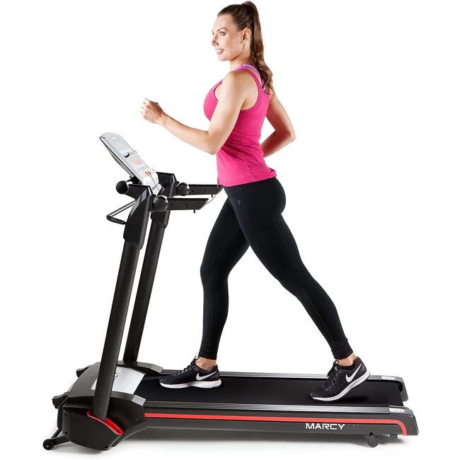 Marcy Easy Folding Motorized Treadmill/Pre Assembled Electric Running Machine JX-651BW black 30.00 x 66.00 x 126.00"