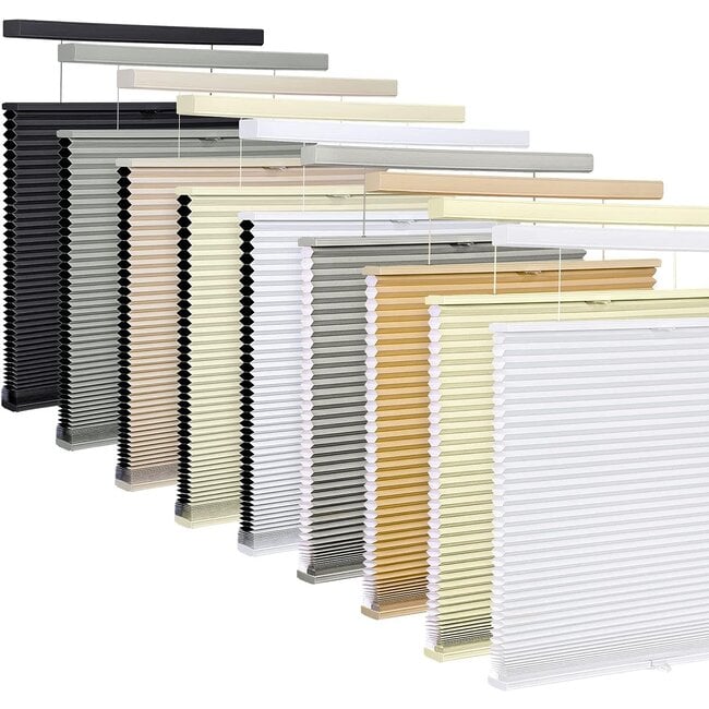 LazBlinds Top Down Bottom Up (TDBU) Cordless Cellular Shades, Blackout Light Blocking Honeycomb Shades Pleated Blinds for Window Size 36" W x 64" H, Brown