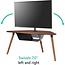 ynVISION Mid Century Modern TV Console and Storage for 32"-75" TVs  Perfect for Corners  Swivels 140 Degrees