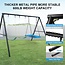 Hapfan 600lbs Heavy Duty Swing Set with 1 Platform Swing, 2 Belt Swings,A Frame Metal Swing Set for Outdoor Backyard
