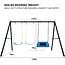 Hapfan 600lbs Heavy Duty Swing Set with 1 Platform Swing, 2 Belt Swings,A Frame Metal Swing Set for Outdoor Backyard