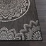 CAMILSON Outdoor Rug - Modern Area Rugs for Indoor and Outdoor patios, Kitchen and Hallway mats - Washable Outside Carpet (8x10, Medallion - Dark Grey/Light Grey)