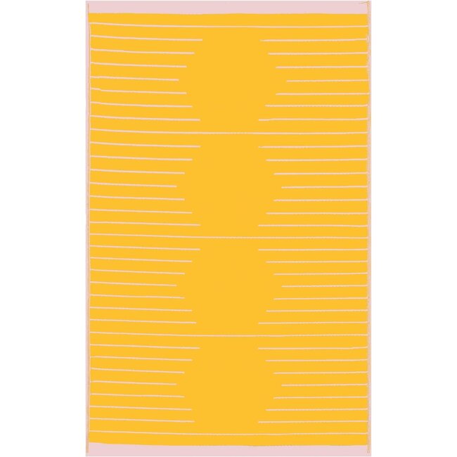 Trava Home Outdoor Rug - Reversible Modern Design, 5'x8' Mango-Pastel Pink Stripe, Easy to Clean, Water Resistant, Durable for Indoor, Patio, and Living Room DÃƒÂ©cor