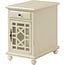 Martin Svensson Home Elegant Power Chairside End Table, 24 in x 16 in x 25 in, Antique White