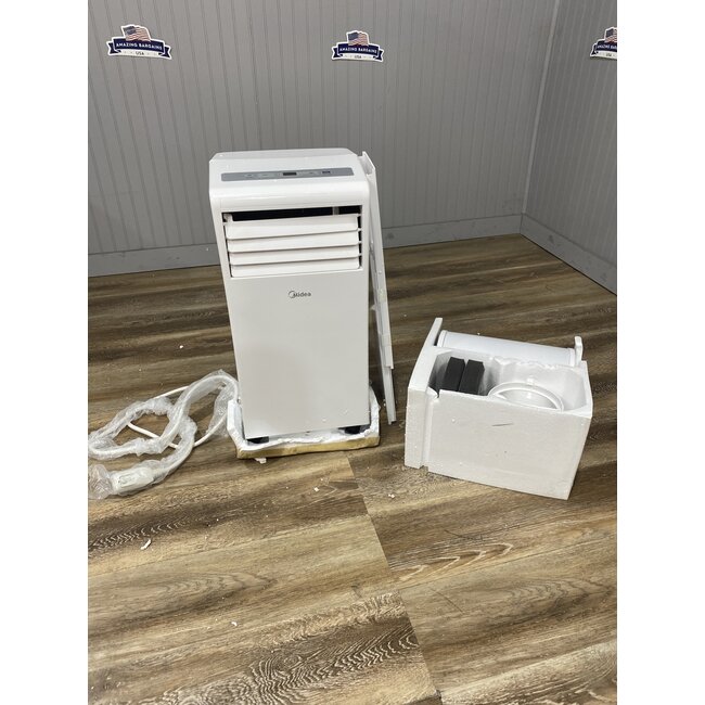 Midea 6,000 BTU ASHRAE (5,000 BTU SACC) Portable Air Conditioner, Cools up to 150 Sq. Ft., with Dehumidifier & Fan mode, Easy- to-use Remote Control & Window Installation Kit Included