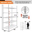 Land Guard 5 Tier Chrome Storage Racks and Shelving - 48" L x 20" W x 72" H Heavy Steel Material Pantry Shelves - Each Unit Loads 350 Pounds Wire Shelf, Suitable for Warehouses, Closets, Kitchens