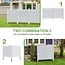 Caprihom 48"W X 48"H Air Conditioner Fence Louvered Vinyl Privacy Fence Panel Pool Equipment Enclosure Outdoor Trash Can Fence Screen White Vinyl Screen Panel Kit (2-Pack)
