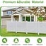 Caprihom 48"W X 48"H Air Conditioner Fence Louvered Vinyl Privacy Fence Panel Pool Equipment Enclosure Outdoor Trash Can Fence Screen White Vinyl Screen Panel Kit (2-Pack)