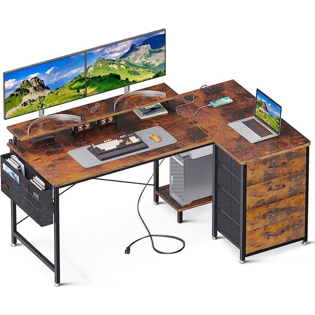 55 inches Computer Desk, Home Office Desk Writing Table for