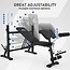 FLYBIRD Standard Weight Bench, Bench Press Set with Preacher Curl Pad and Leg Developer for Home Gym Full-Body Workout