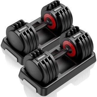 Adjustable Dumbbell 55LB 5 In 1 Single Dumbbells for Multiweight Options with Anti-Slip Metal Handle Adjust Weight Suitable for Ideal for Home Gym Workouts