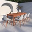 Brampton Certified Teak | Ideal for Patio and Indoors Amazonia Brem 9-Piece Outdoor Dining Table Set |, Brown