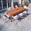 Brampton Certified Teak | Ideal for Patio and Indoors Amazonia Brem 9-Piece Outdoor Dining Table Set |, Brown