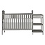 Dream On Me Anna 3-in-1 Full-Size Crib and Changing Table Combo in Steel Grey, Greenguard Gold Certified, Non-Toxic Finishes, Includes 1" Changing Pad, Wooden Nursery Furniture