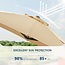BLUU REDWOOD 11 FT Patio Umbrella Offset Cantilever Outdoor Umbrellas with 360Ã‚Â°Rotation Aluminum Frame, Infinite Tilt & Solution-dyed Fabric for Pool Garden & Backyard (Ivory Beige)