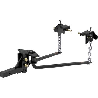 CURT 17050 Round Bar Weight Distribution Hitch with Integrated Lubrication, Up to 6K, 2-Inch Shank