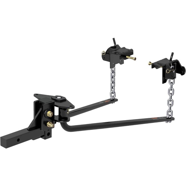 CURT 17050 Round Bar Weight Distribution Hitch with Integrated Lubrication, Up to 6K, 2-Inch Shank