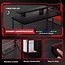 COMHOMA Computer Desk, 47" inch Home Office Desk with Shelves, L Shape Computer Corner Desk with Charging Port, Gaming Table Power Outlet Build in, LED Writing Desk with Monitor Stand