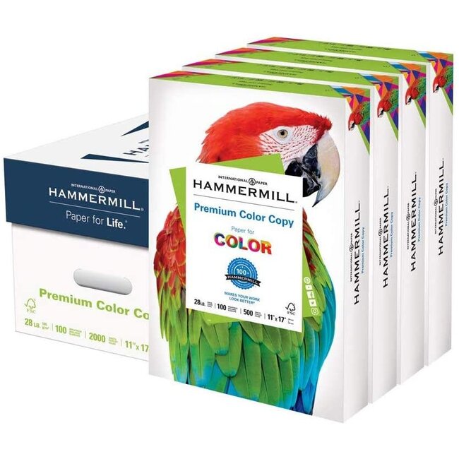 Hammermill Printer Paper, Premium Color 28 lb Copy Paper, 11 x 17 - 4 Ream  (2,000 Sheets) - 100 Bright, Made in the USA, 102541C - Amazing Bargains  USA - Buffalo, NY